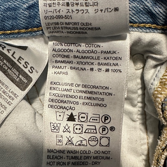 Levi’s 501 Light Blue Wash Button Fly Straight Leg Jeans Sz 29 - Picture 7 of 11
